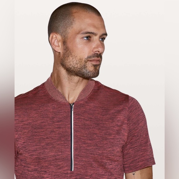 NWOT Lululemon Metal Vent Tech Surge Short Sleeve 1/2 Zip - Size XL Bric… - Picture 3 of 14